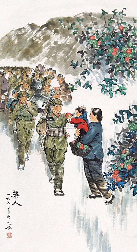 国画军人铮铮铁骨,保家卫国!