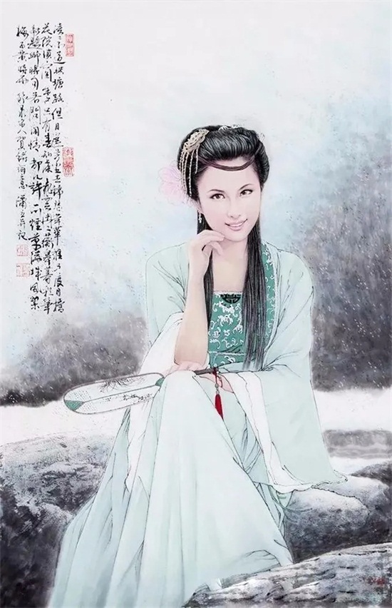 国画中的美女,美得像仙女下凡!