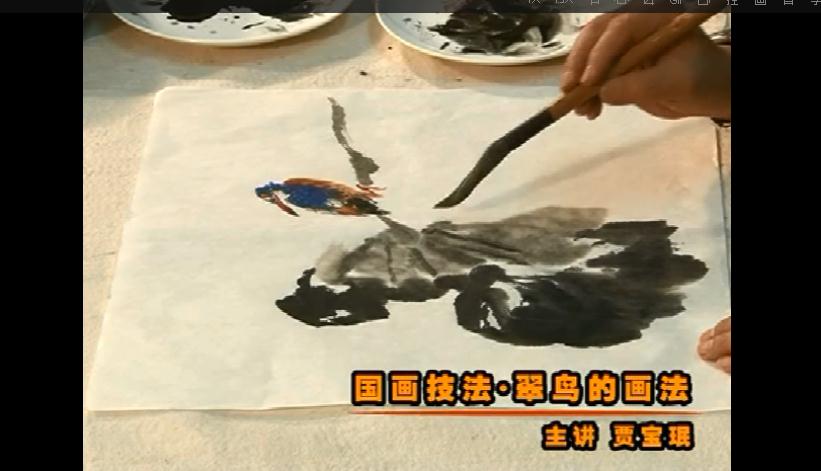 贾宝珉——国画技法·翠鸟的画法（第一讲）