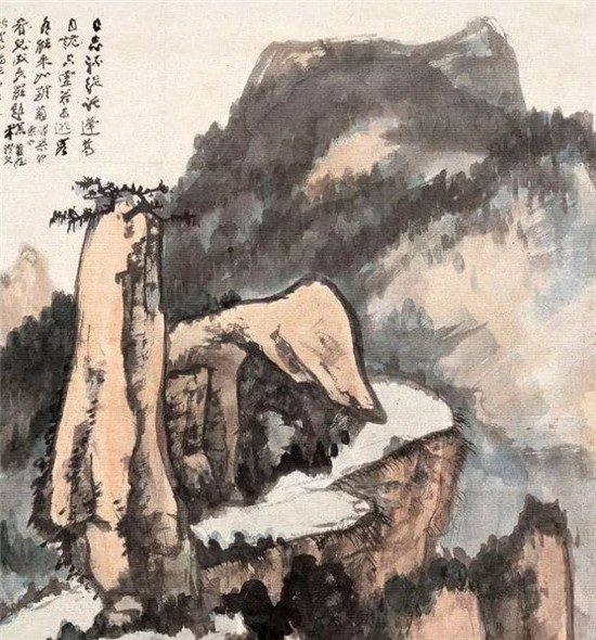 赏画 | 张大千《赠台静农摩诘山园图》