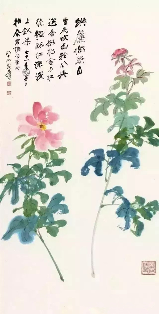 张大千笔下的花草《芍药》创作