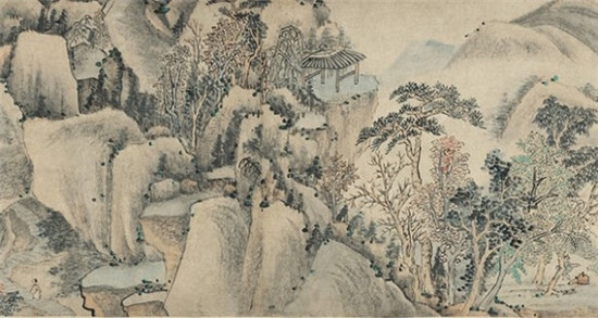 天津博物馆上新“新安画派”，萧云从《山水图卷》全卷展出