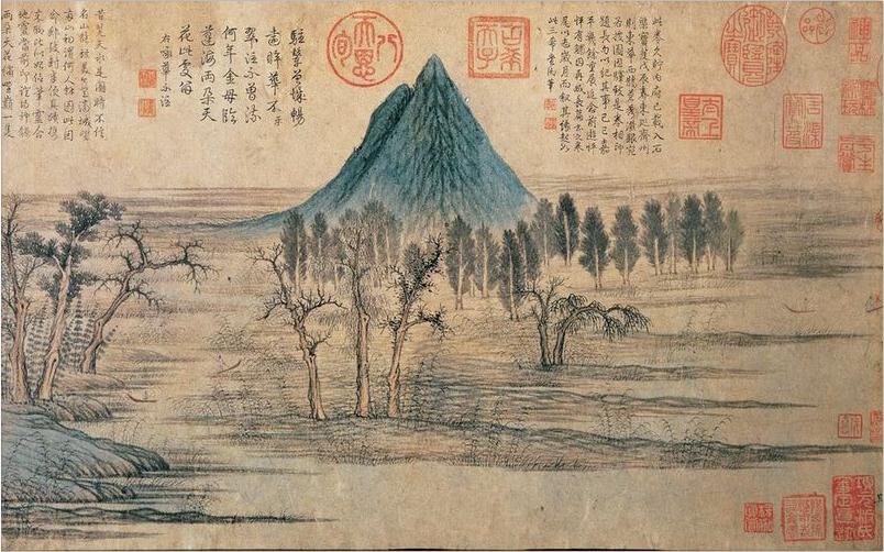 济南历史上最著名画作—— 元 赵孟頫《鹊华秋色图》
