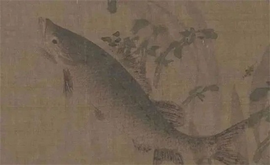 《春溪水族图》中的一条鱼，细节逼真，让现代画家很难复制