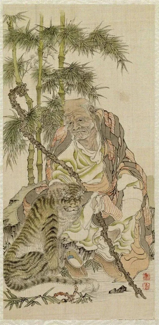 藏于美国博物馆的日本江户时代画家的十六罗汉作品