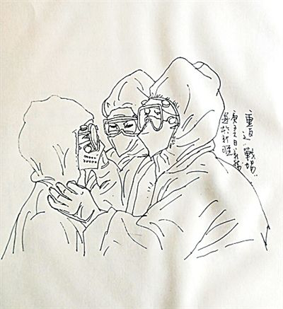 新疆画家用画笔向防控一线致敬