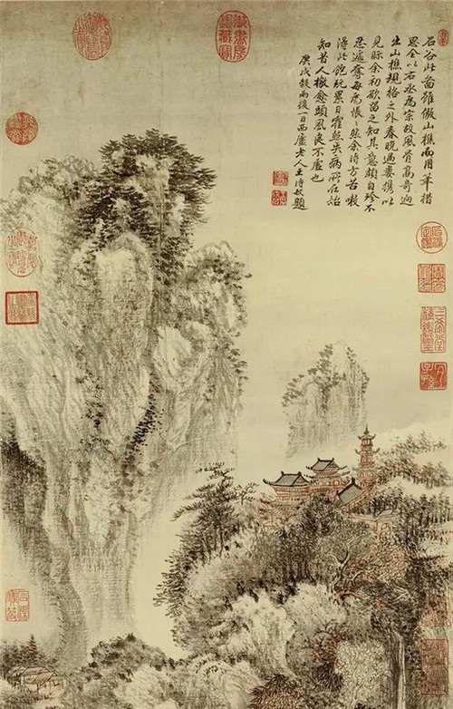 清 王翚《溪山红树图》
