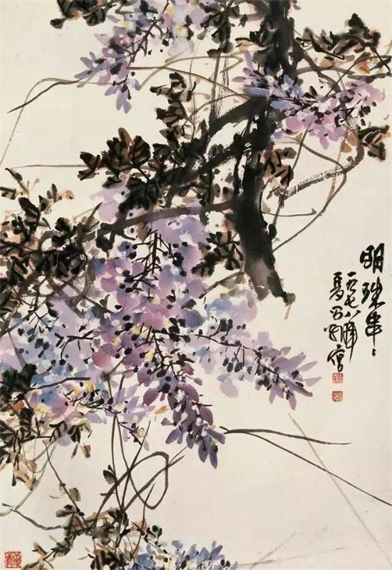 国画大师笔下的紫藤花——灿若云霞，紫气东来
