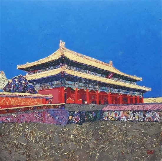 诗意绚烂与简约典雅的青绿中国风绘画艺术