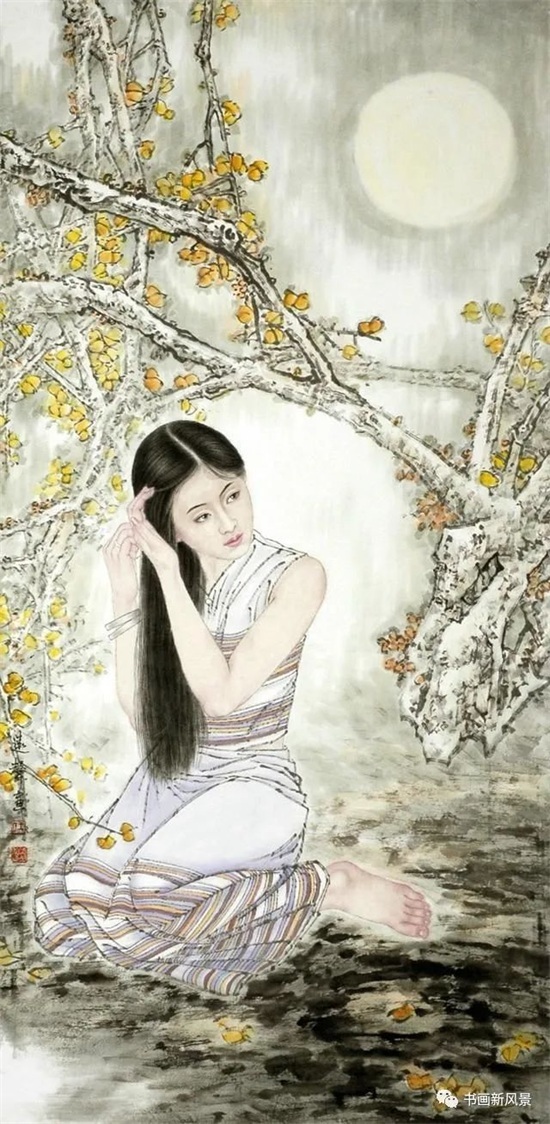 少女的灵魂画师——王远声，这些少女画蕴含着一种古典的美
