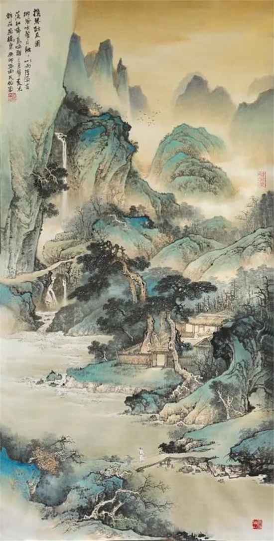 我国山水画名家杨天佑先生作品：虚实结合，彰显中国山水画之魅力