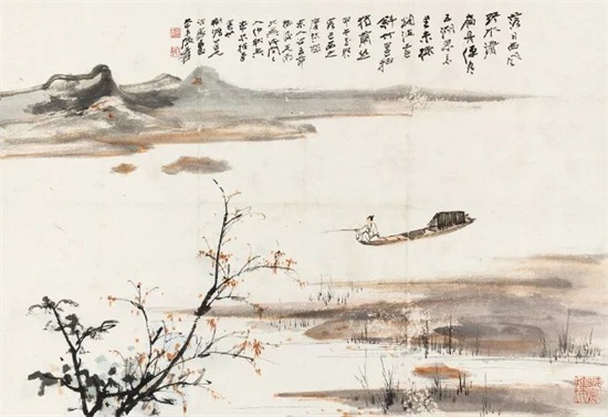 66幅山水画，配上对应的66首诗，美极了！