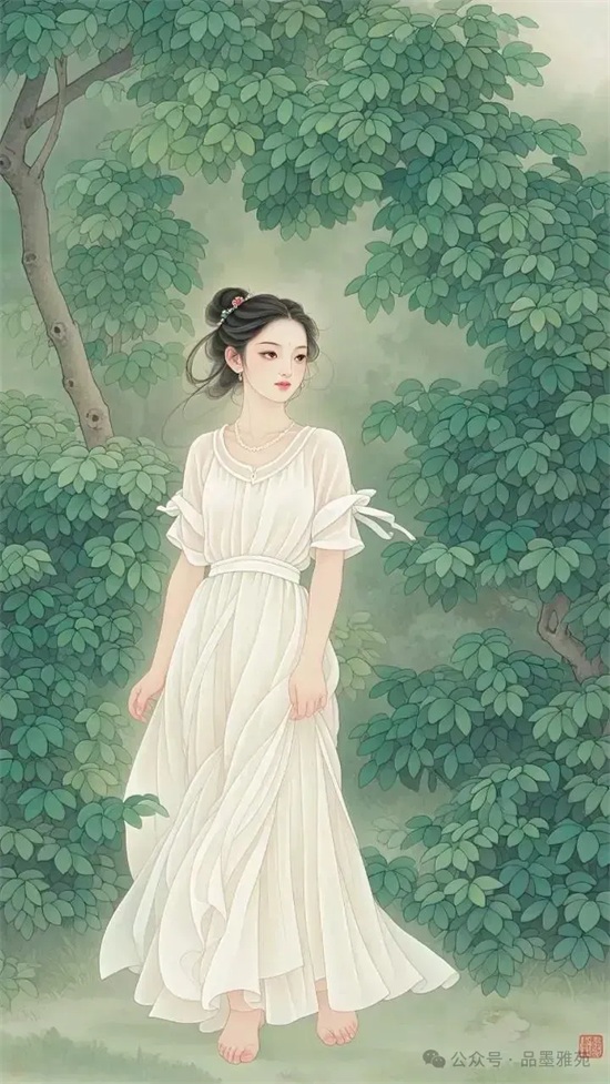 工笔画美女