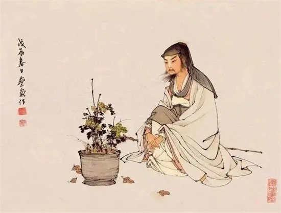 他笔下的高士图，飘逸潇洒