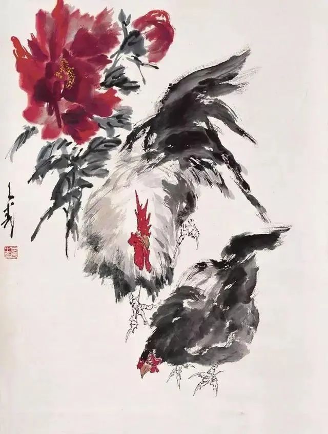 王子武笔下的大写意牡丹：笔墨酣畅，气韵洒脱！