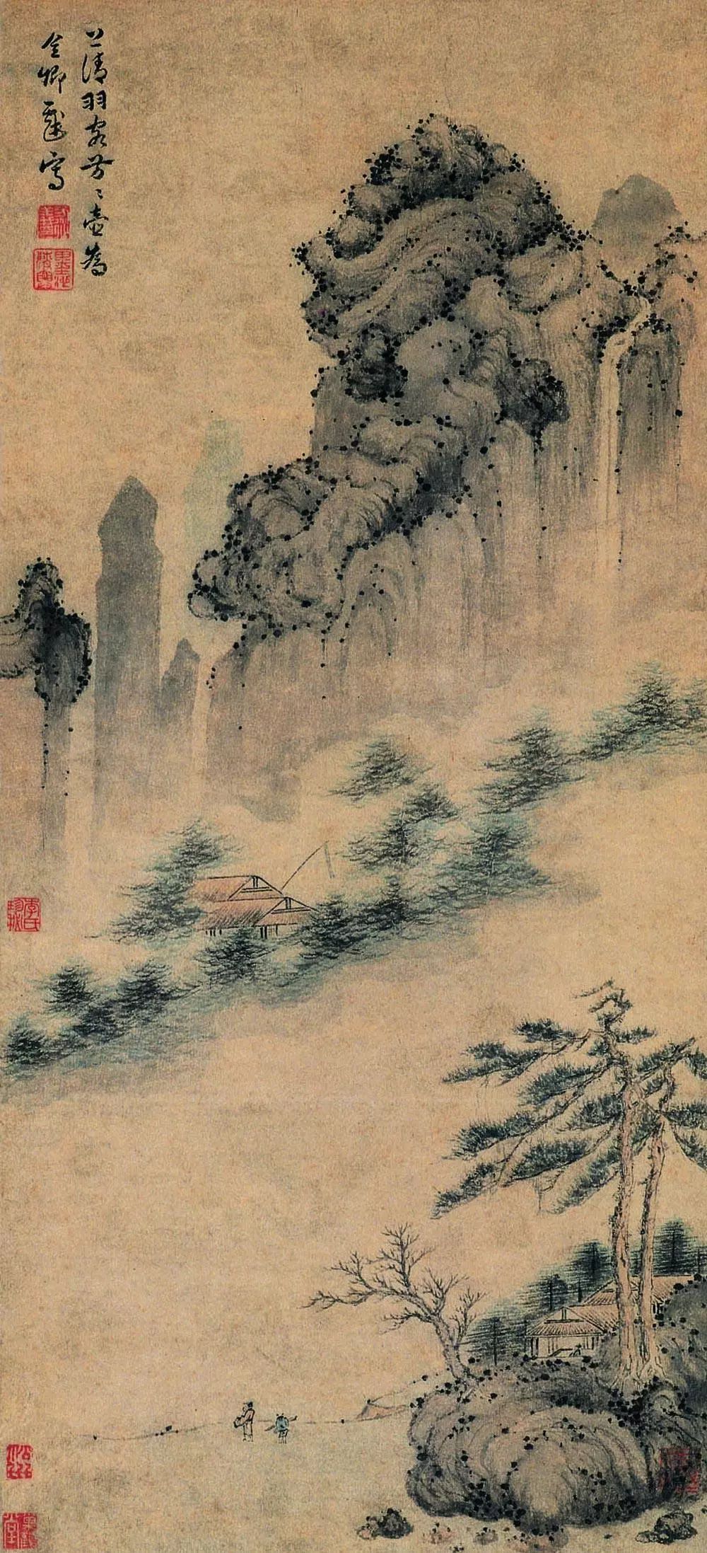 这位道士的山水画，有仙骨！