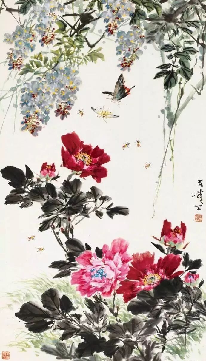 近现代大师的极品花鸟，极美！