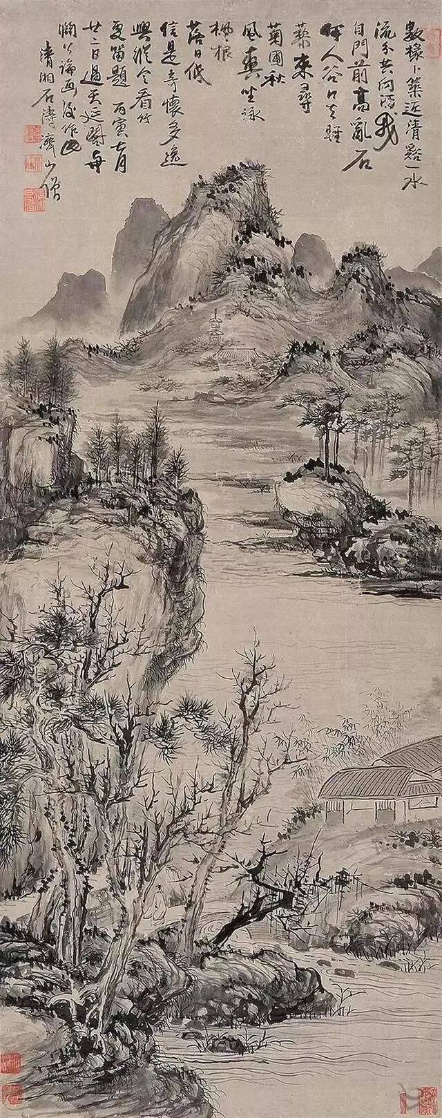 石涛的50幅绝版山水画，简直是神品，让人震撼不已！