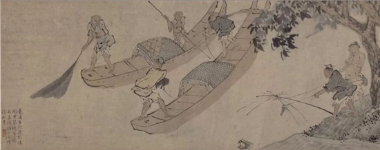 赏画| 明周臣《渔乐图卷》|古代|画|字画|频道|神笔奖