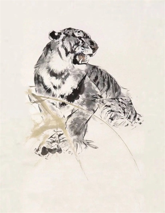 黄永玉画鹰,刘继卣画虎,陈九怪画鹤,李苦禅画鹰,吴作人画鱼