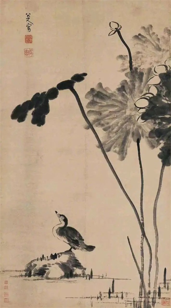 八大山人画荷花水鸟，潇洒淋漓！|艺术类|新闻|神笔奖